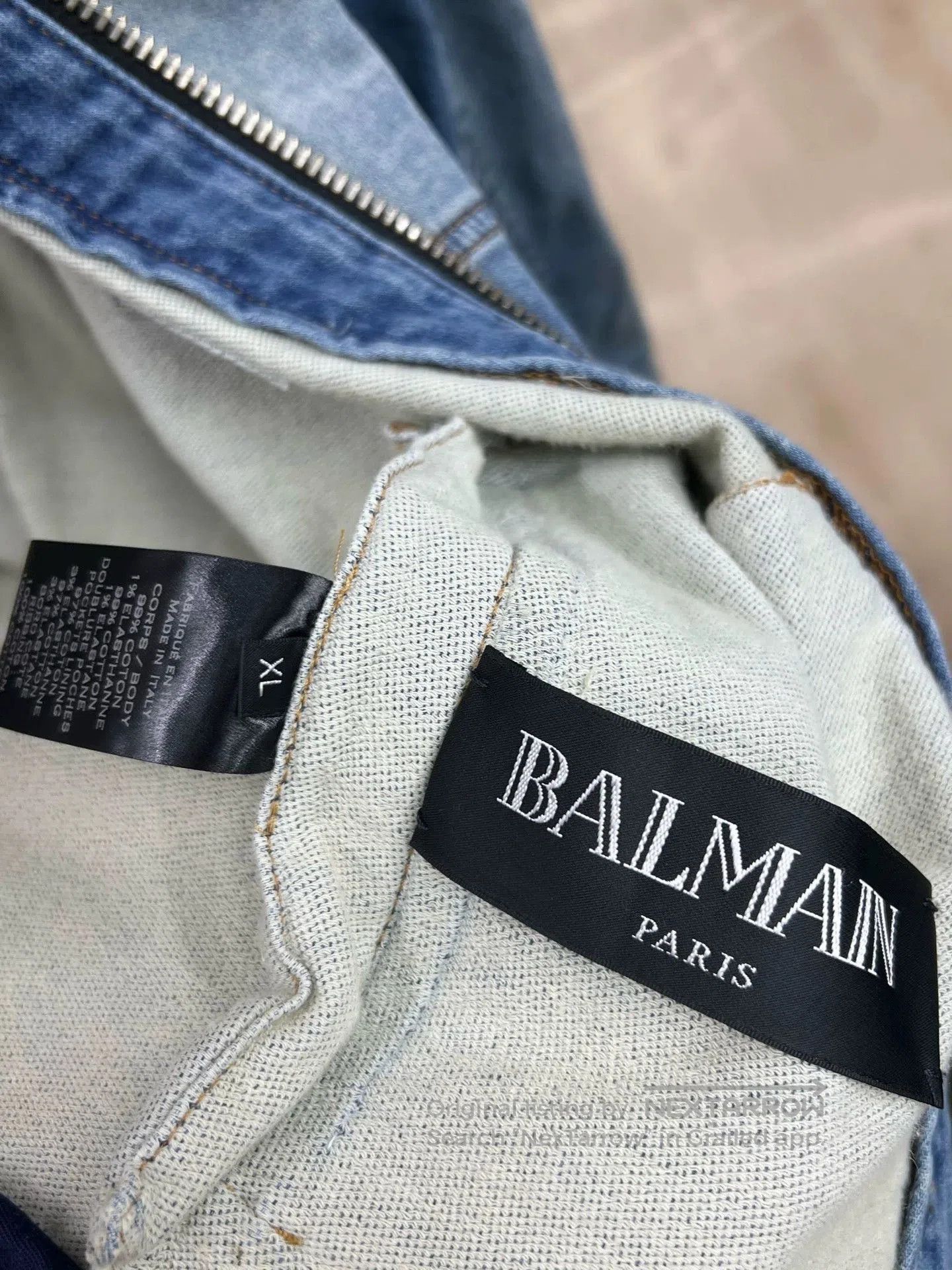 Balmain Balmain Blue Denim Hooded Jacket XL. Size US XL / EU 56 / 4 - 7 Thumbnail