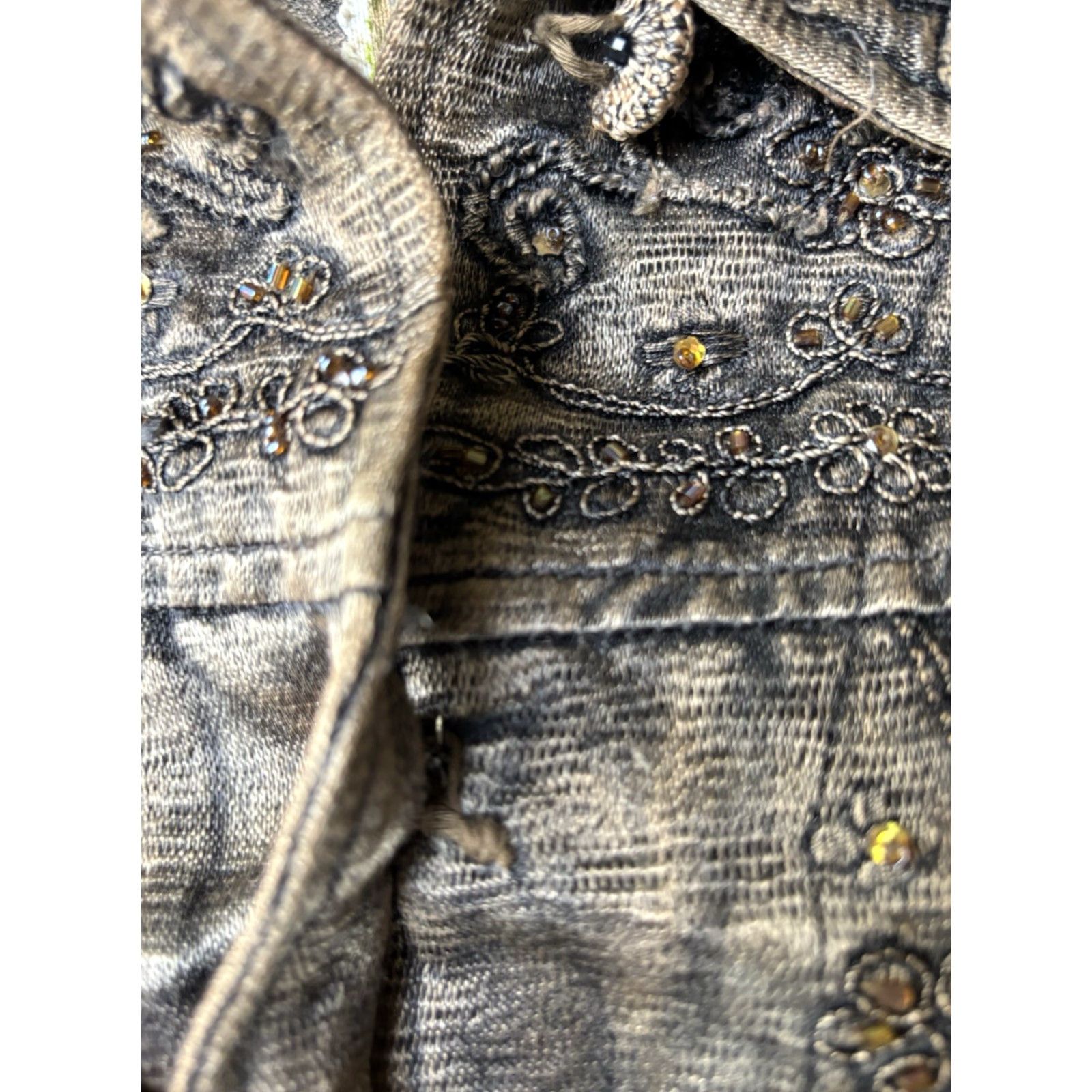 Vintage VINTAGE Flashback Embroidered Beaded Jacket Women’s Large Bohemian Jacket Size L / US 10 / IT 46 - 6 Thumbnail