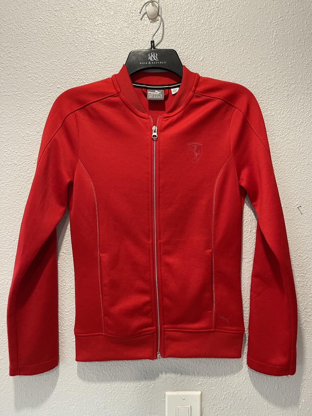 Puma Puma Ferrari Red Zip-Up Jacket Size XS / US 0-2 / IT 36-38 - 1 Thumbnail