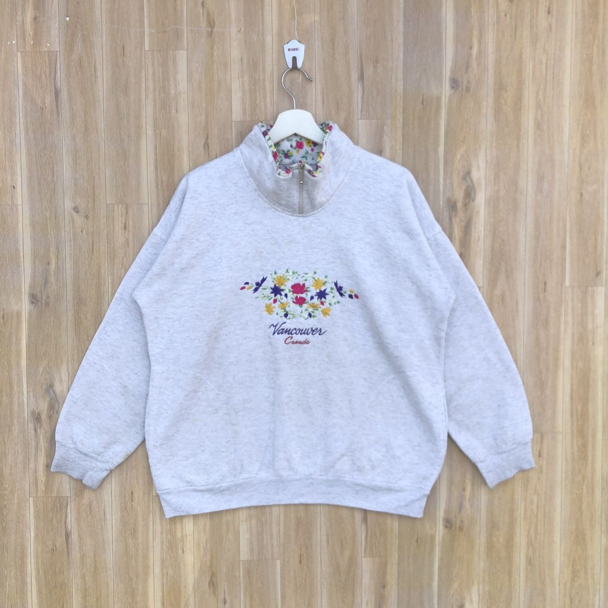Vintage Vintage 80s The Butchart Gardens Canada Quarter Zip Sweater Size M / US 6-8 / IT 42-44 - 1 Thumbnail