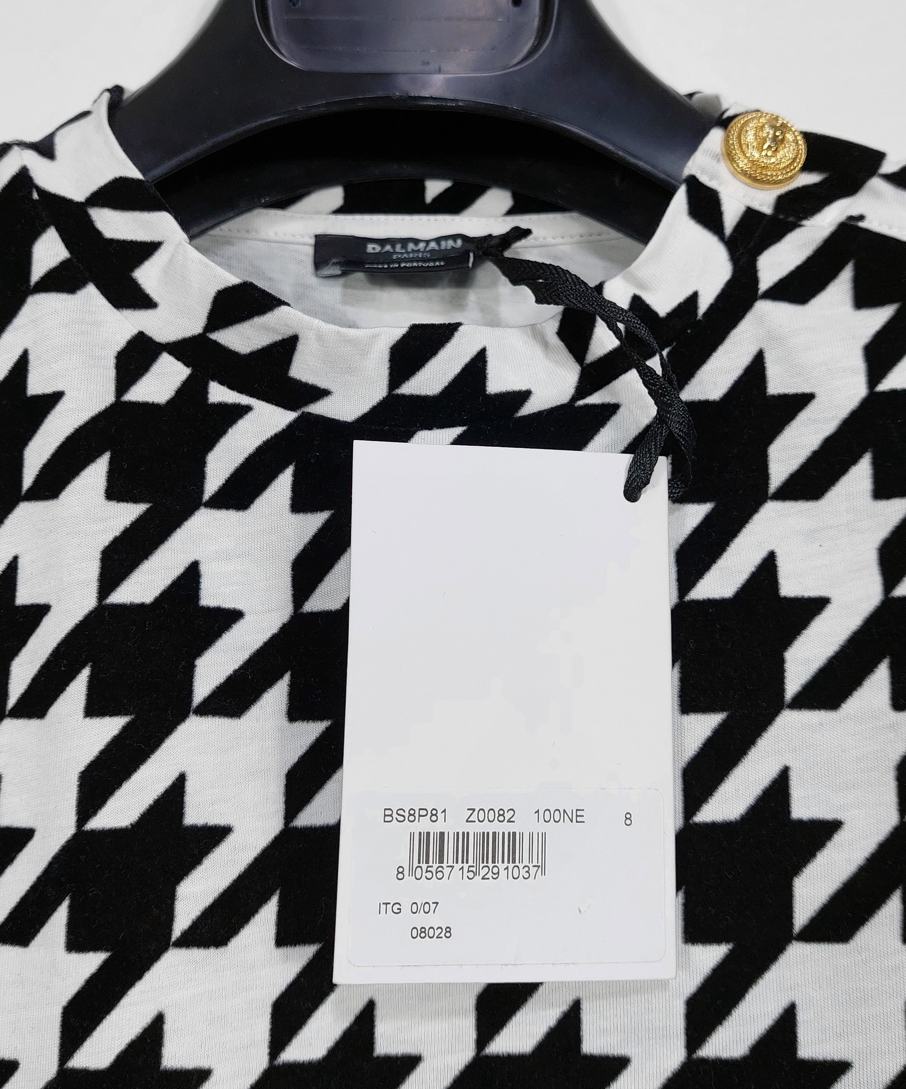 Balmain Kids monogram flock print tshirt Size M / US 6-8 / IT 42-44 - 3 Thumbnail