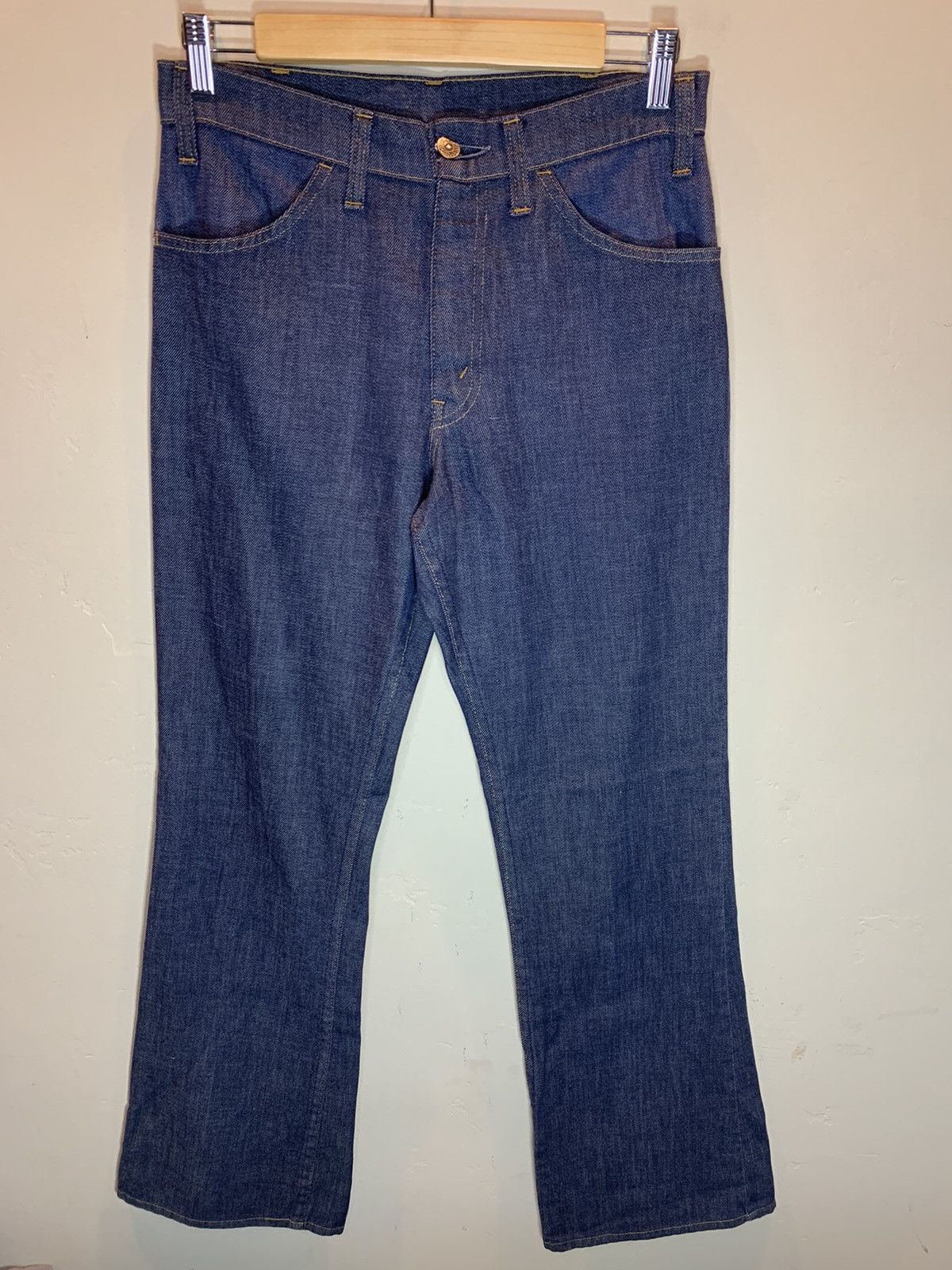 Levi's *RARE* Vintage 70’s Levi’s 646 Blank Black Tab Jeans Talon Size US 32 / EU 48 - 2 Thumbnail