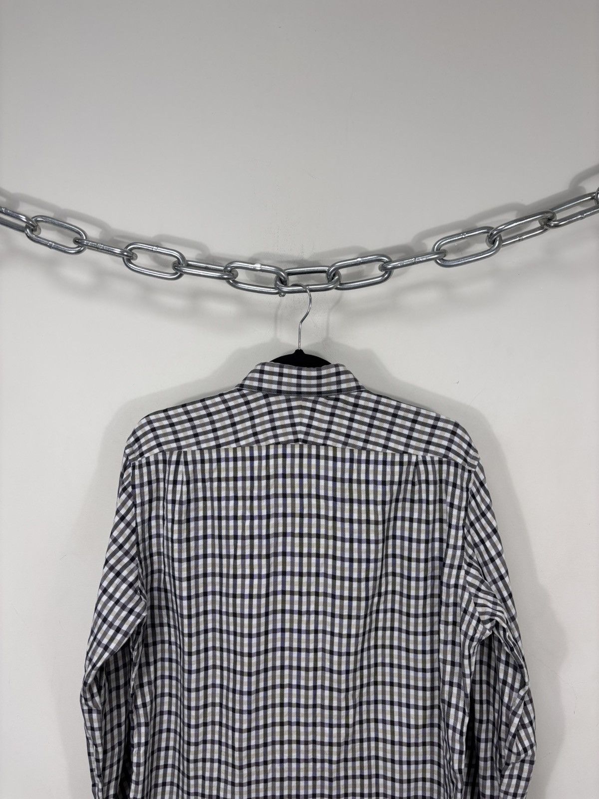 Tom Ford Men's Gingham Check Dress Shirt Long Sleeve
