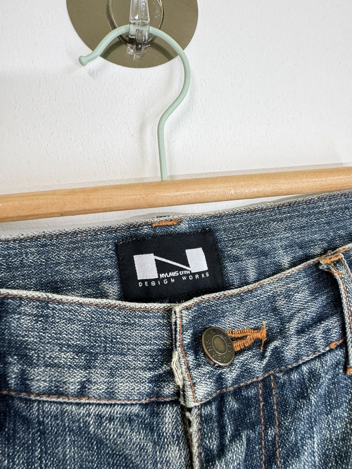 If Six Was Nine × Japanese Brand × Vintage NYLAUS JEAN TARTAN PLAID JUNYA WATANABE DISTRESSED DENIM Size US 32 / EU 48 - 10 Thumbnail