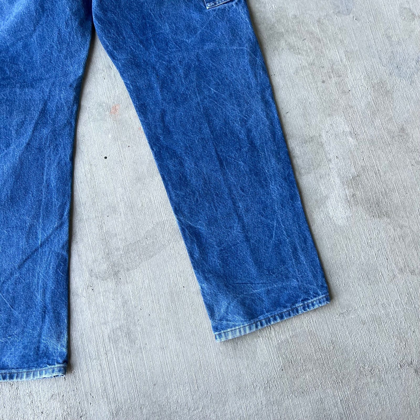 Carhartt × Vintage Carhartt blue denim jeans double knee work carpenter pants Size US 35 - 8 Thumbnail