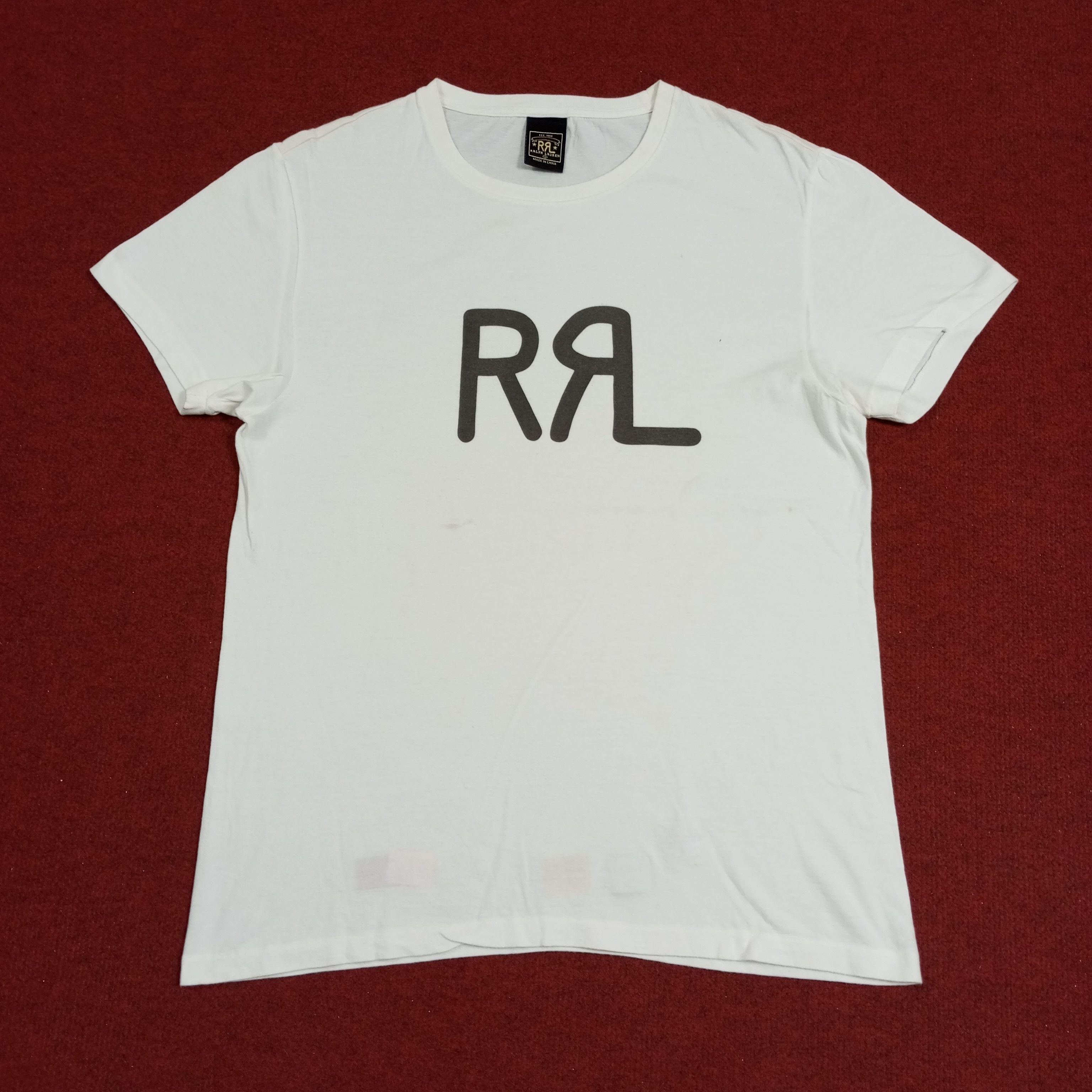 RRL Ralph Lauren Fashion Brand Center Logo Design Tshirt
