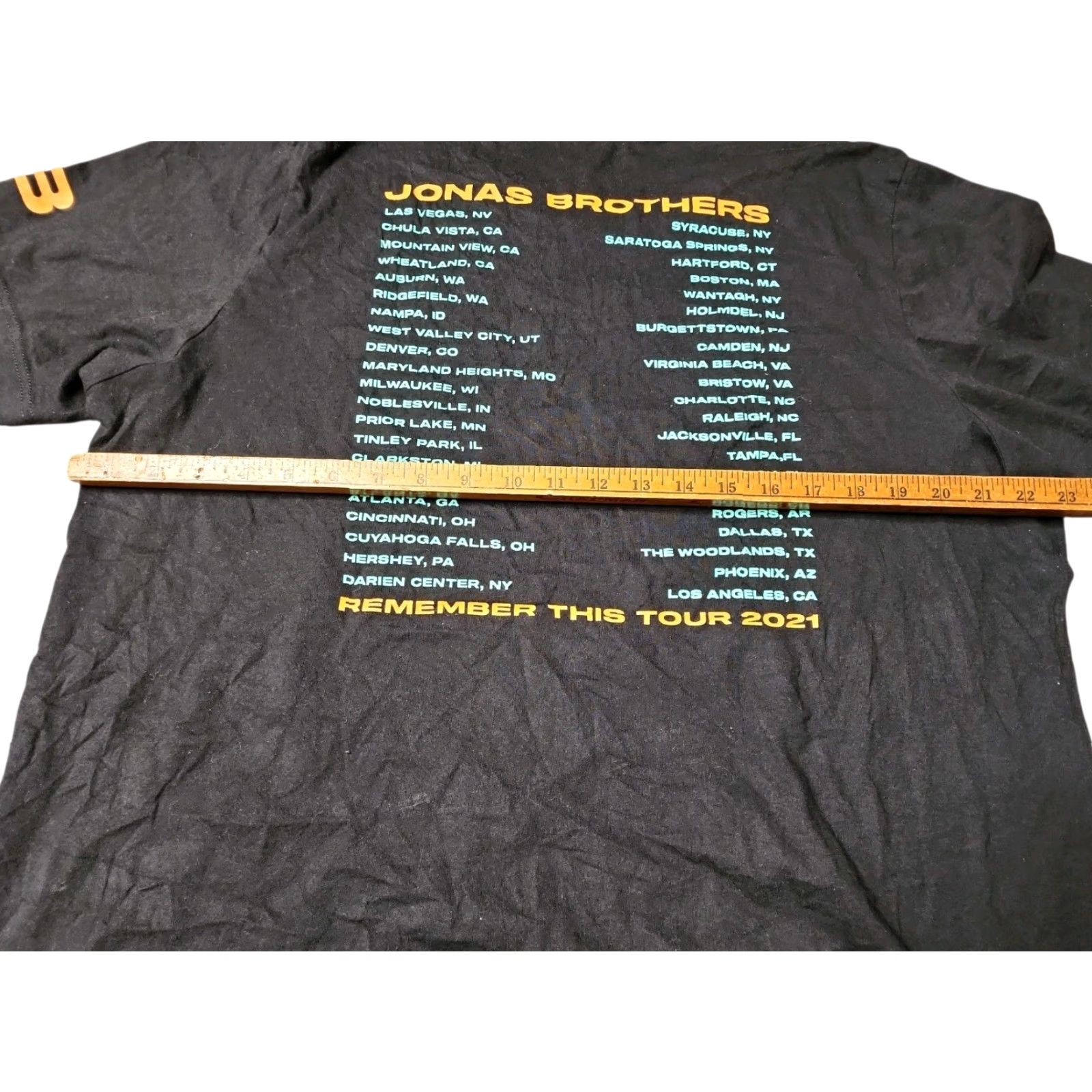 Doublet Jonas Brothers T-Shirt - 2021 Concert Tour Remember This - Canvas - Adult XL - Black - Double-Sided - Mens Size US XL / EU 56 / 4 - 3 Thumbnail