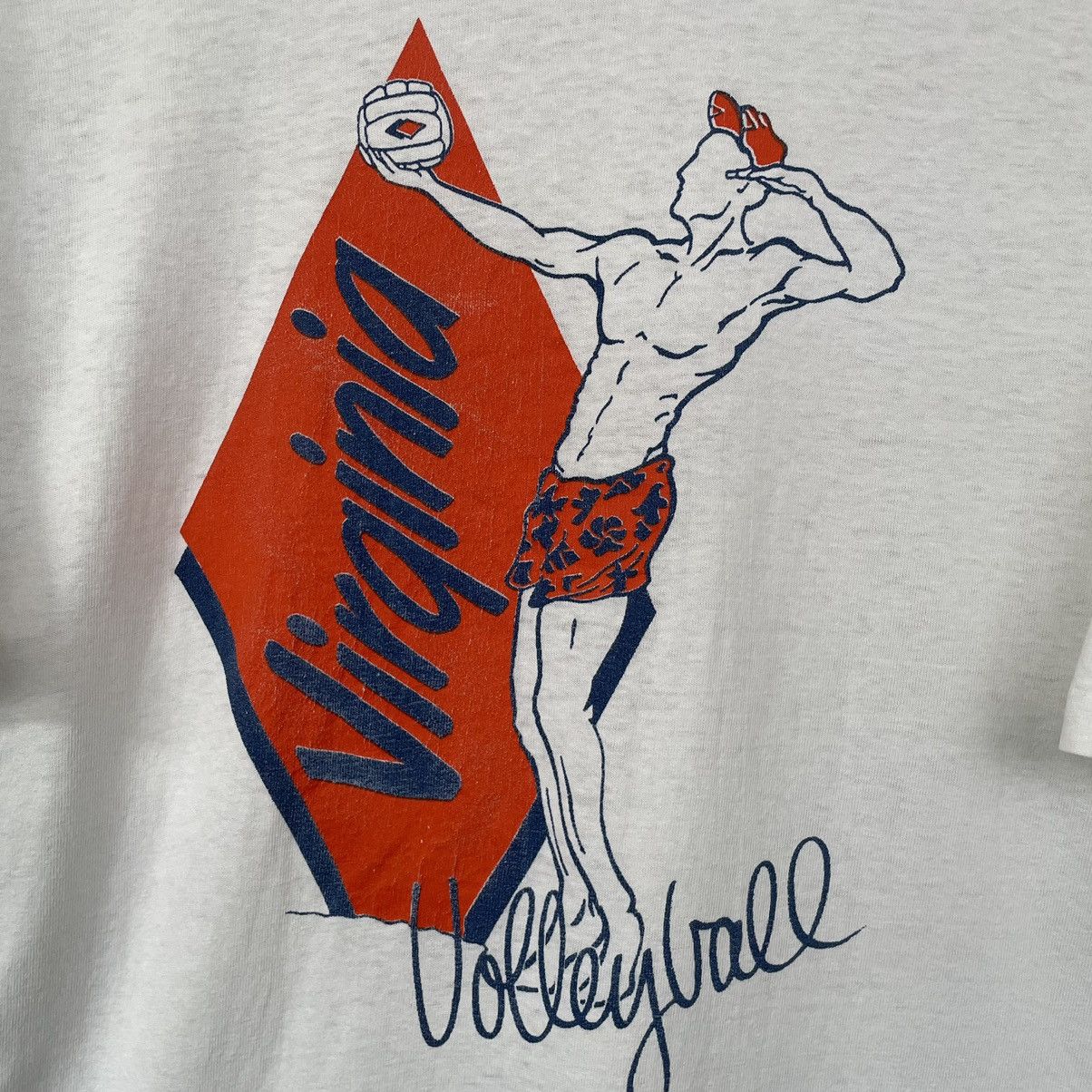 Vintage Vintage 80s Virginia Cavaliers Volleyball T Shirt Size US L / EU 52-54 / 3 - 2 Thumbnail
