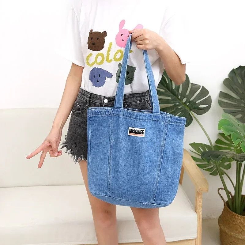 Japanese Brand Fashion denim tote bag shoulder bag Size ONE SIZE - 1 Thumbnail