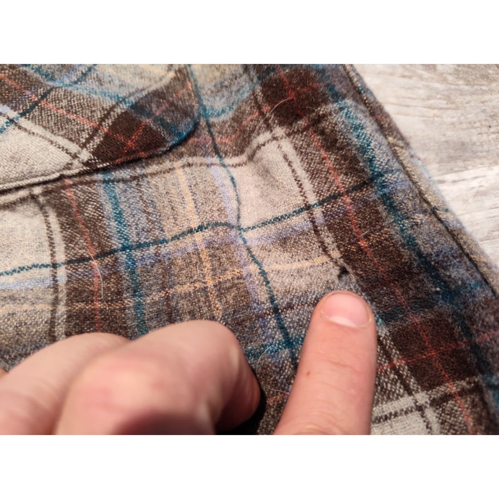 Pendleton VINTAGE Pendleton Board Shirt Button-Up Wool Leather Elbow Patches 60s USA Made Blue Plaid Small Unisex Adults Mens Womens Size US S / EU 44-46 / 1 - 6 Thumbnail