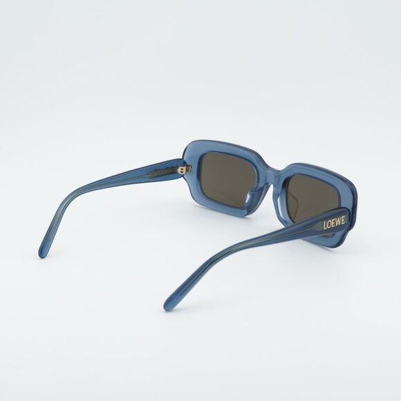 Loewe Loewe LW40158F 84E Sunglasses Shiny Blue Rectangle Frame Size ONE SIZE - 4 Thumbnail