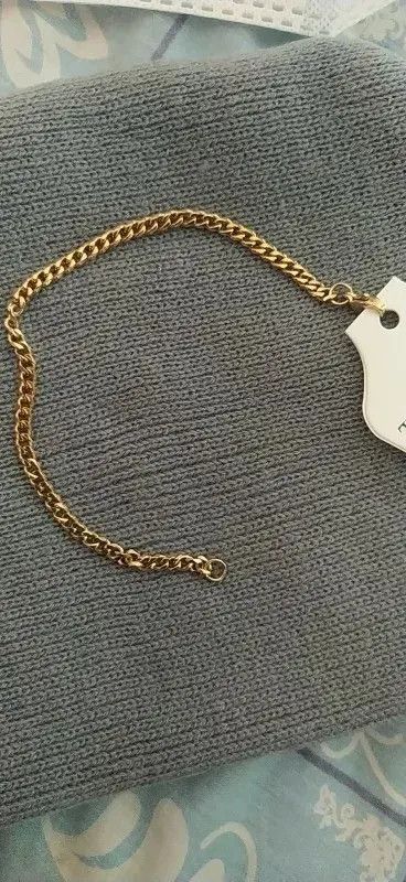 VIBE 3mm Width Gold Curb Cuban Chain Bracelet Size ONE SIZE - 1 Thumbnail