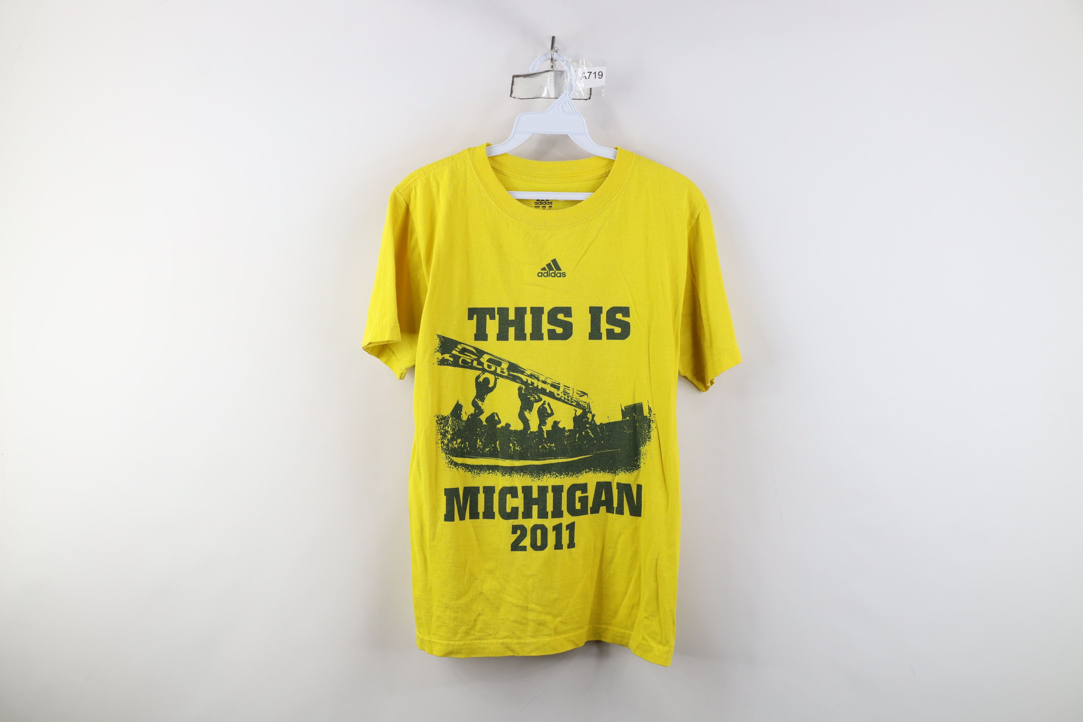Adidas Adidas University of Michigan Football T-Shirt Maize Cotton Size US S / EU 44-46 / 1 - 1 Thumbnail