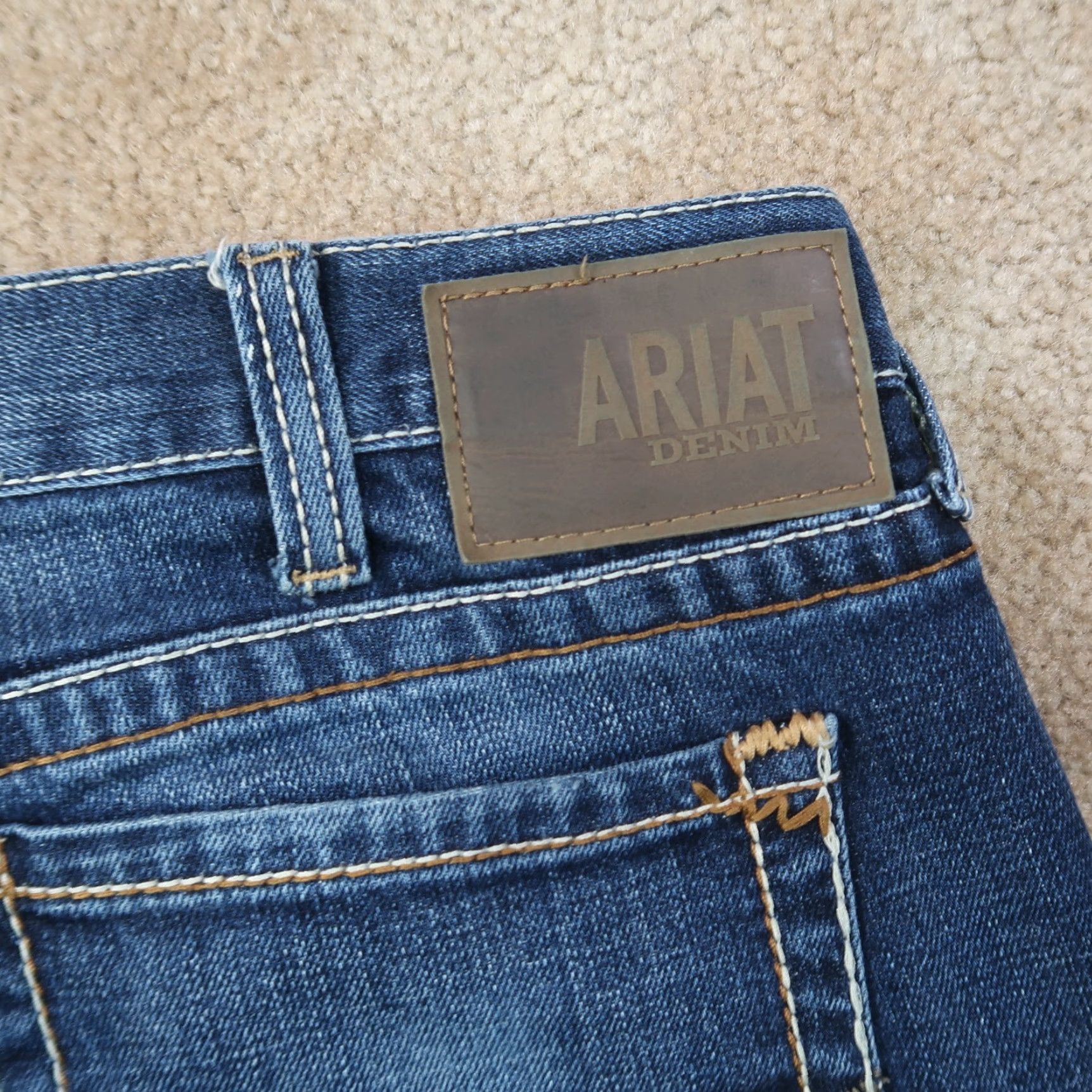 Ariat Ariat M7 Rocker Straight Jeans Men 40x32 Blue Denim 5-Pocket Regular Waist Size US 40 / EU 56 - 7 Thumbnail