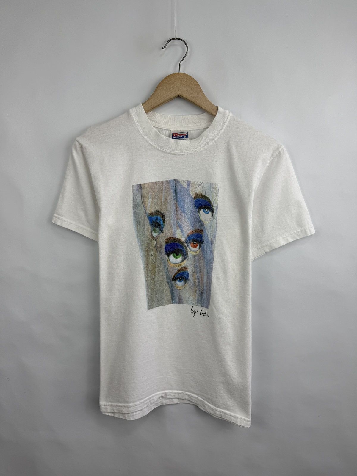 Hanes 🇺🇸Vintage 90s Leza Lidow Asymmetrical Fresco Art Picasso Gogh Size US S / EU 44-46 / 1 - 3 Thumbnail