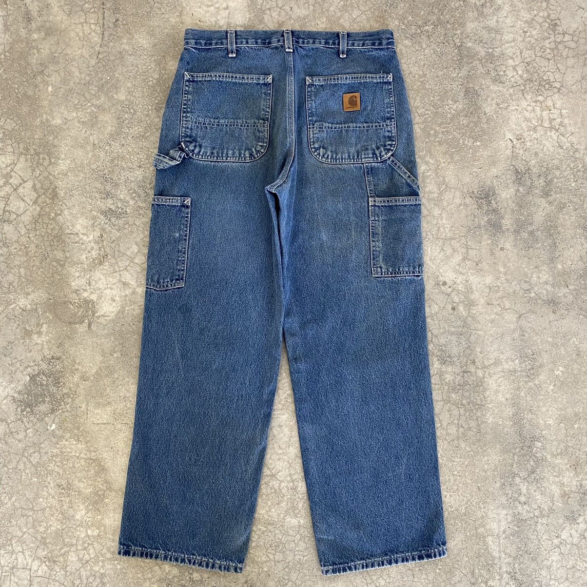 Carhartt × Vintage VTG Carhartt Medium Washed Blue Carpenter Denim Jeans Size US 32 / EU 48 - 15 Thumbnail
