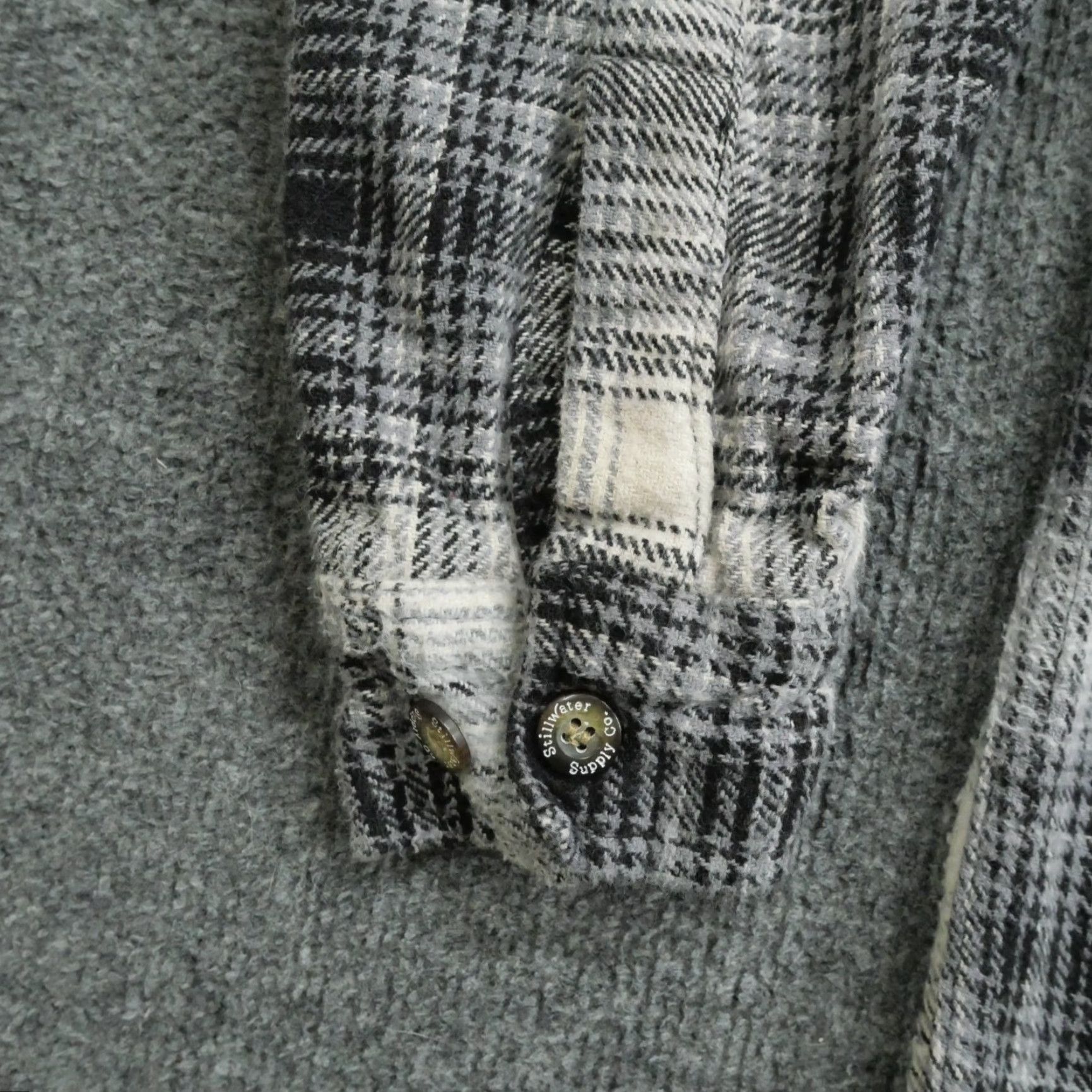Vintage VINTAGE Stillwater Supply Co Shirt Mens M Grey Plaid Flannel 90s Y2K Workwear Casual Button-Up Pocketed Size US M / EU 48-50 / 2 - 2 Thumbnail