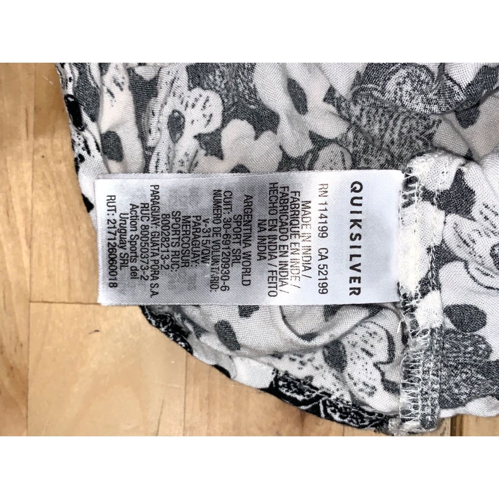 Quiksilver Quiksilver Womens Blouse Crop Top L White Floral Beach Casual #8482 Size L / US 10 / IT 46 - 2 Thumbnail