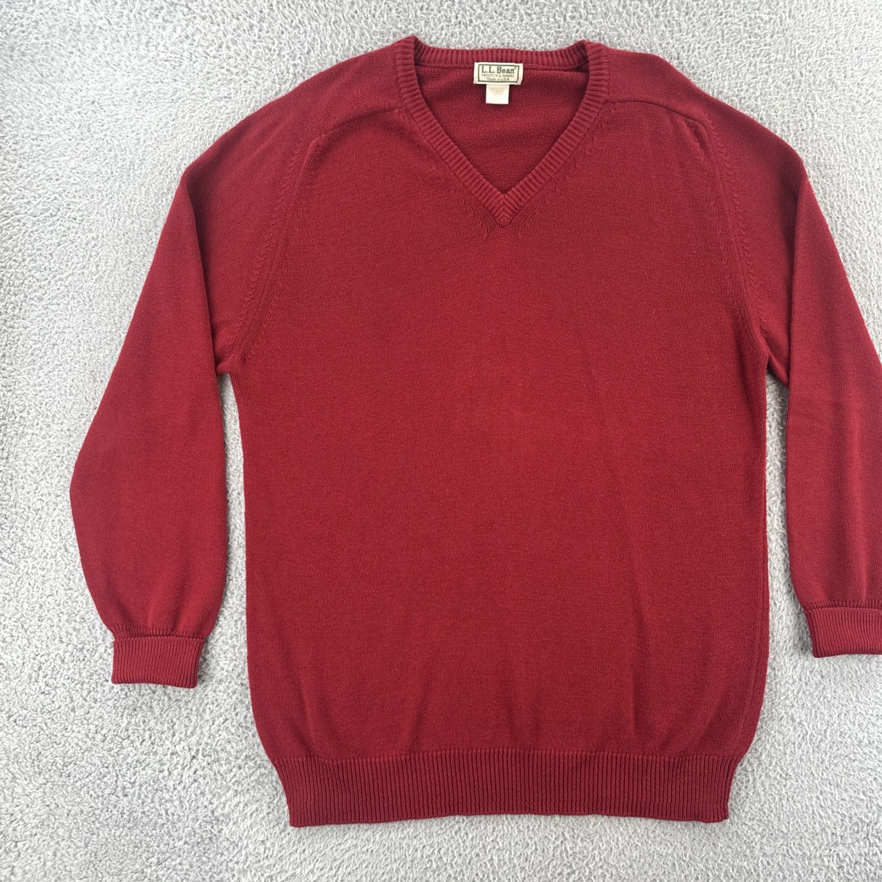 Vintage VINTAGE L.L. Bean Sweater Men Red V-Neck Pullover Size L EUC Size US L / EU 52-54 / 3 - 3 Thumbnail