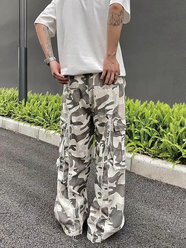 VIBE Camouflage High Street Vintage Loose Casual Pants Size US 32 / EU 48 - 8 Thumbnail