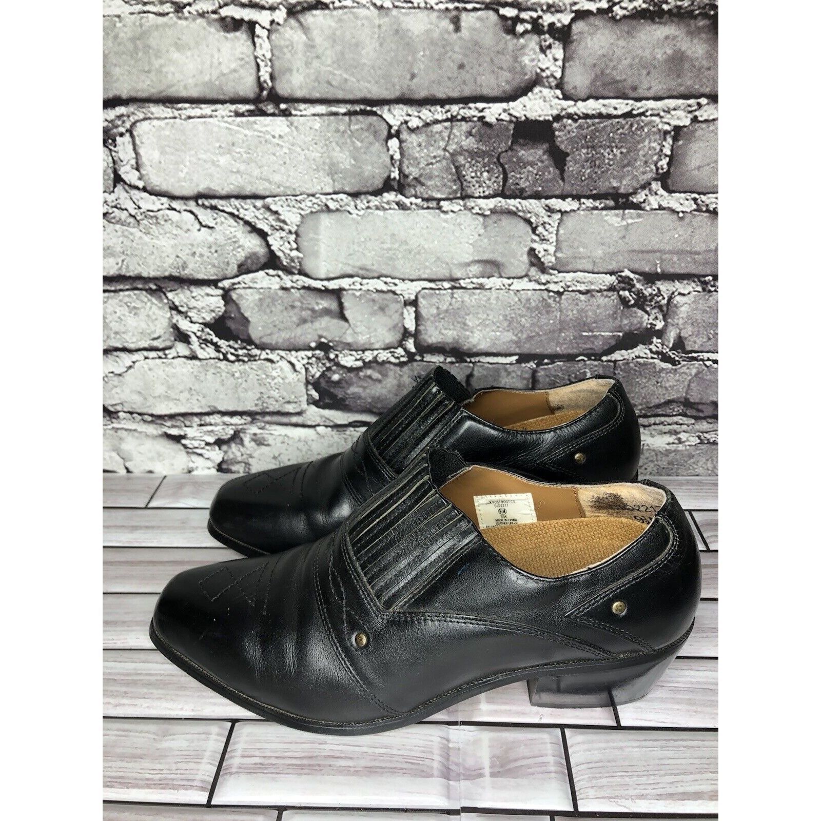 Other Dingo Black Leather Casual Low Cut Heel Booties Shoes Women Size US 9.5 / IT 39.5 - 9 Thumbnail