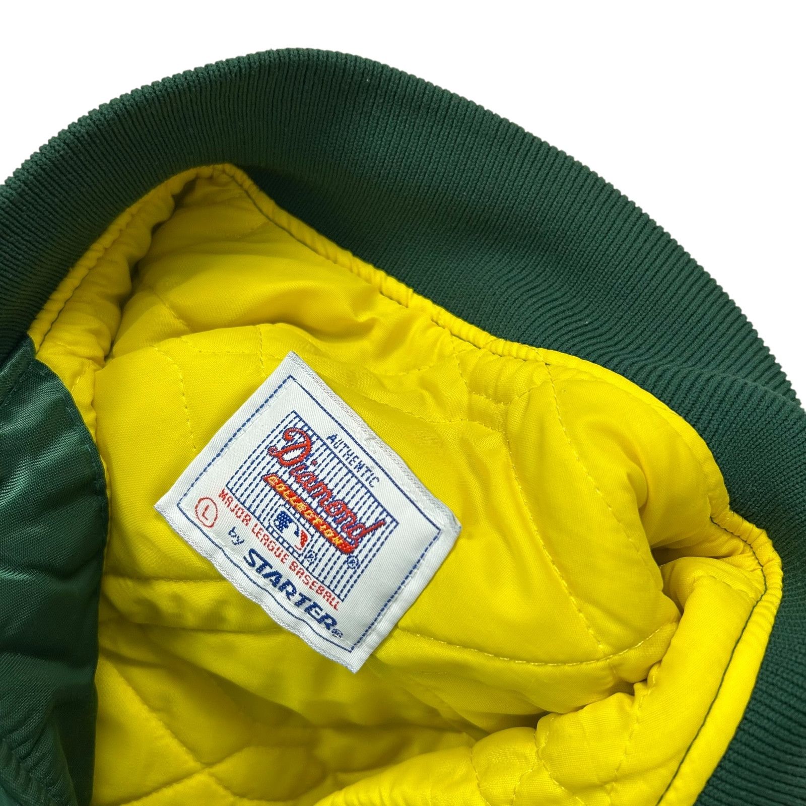 MLB VTG 90s OAKLAND ATHLETICS A's STARTER SATIN JACKET BIG LOGO Size US L / EU 52-54 / 3 - 6 Thumbnail