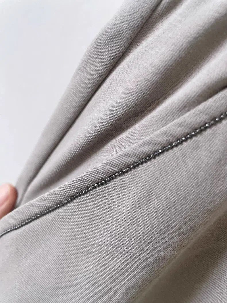 Brunello Cucinelli Brunello Cucinelli Beige Cotton Sweatpants. Size US 38 / EU 54 - 5 Thumbnail