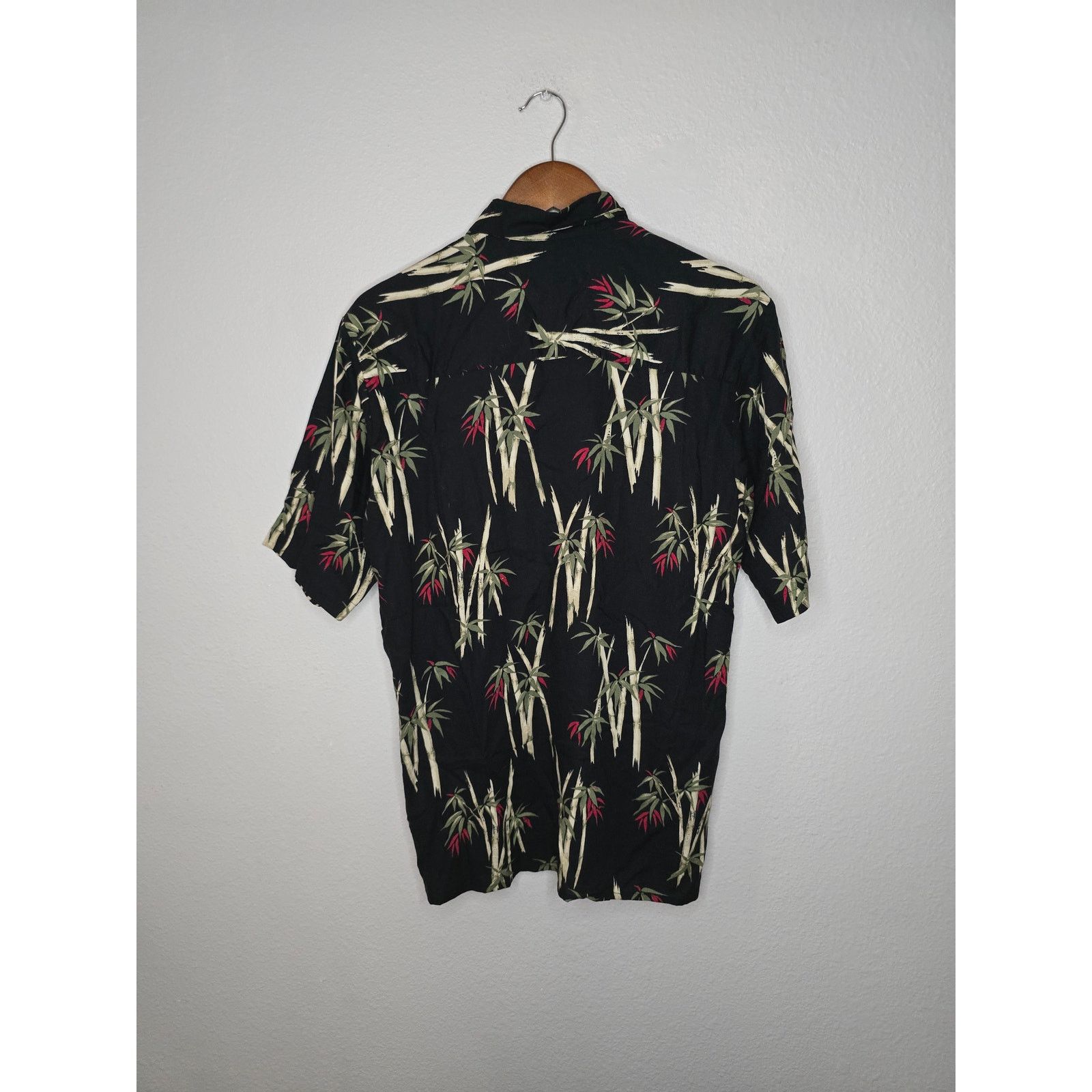 Puritan Puritan Hawaii Shirt Bamboo Print M Black Tropical Button Up Size US L / EU 52-54 / 3 - 6 Thumbnail