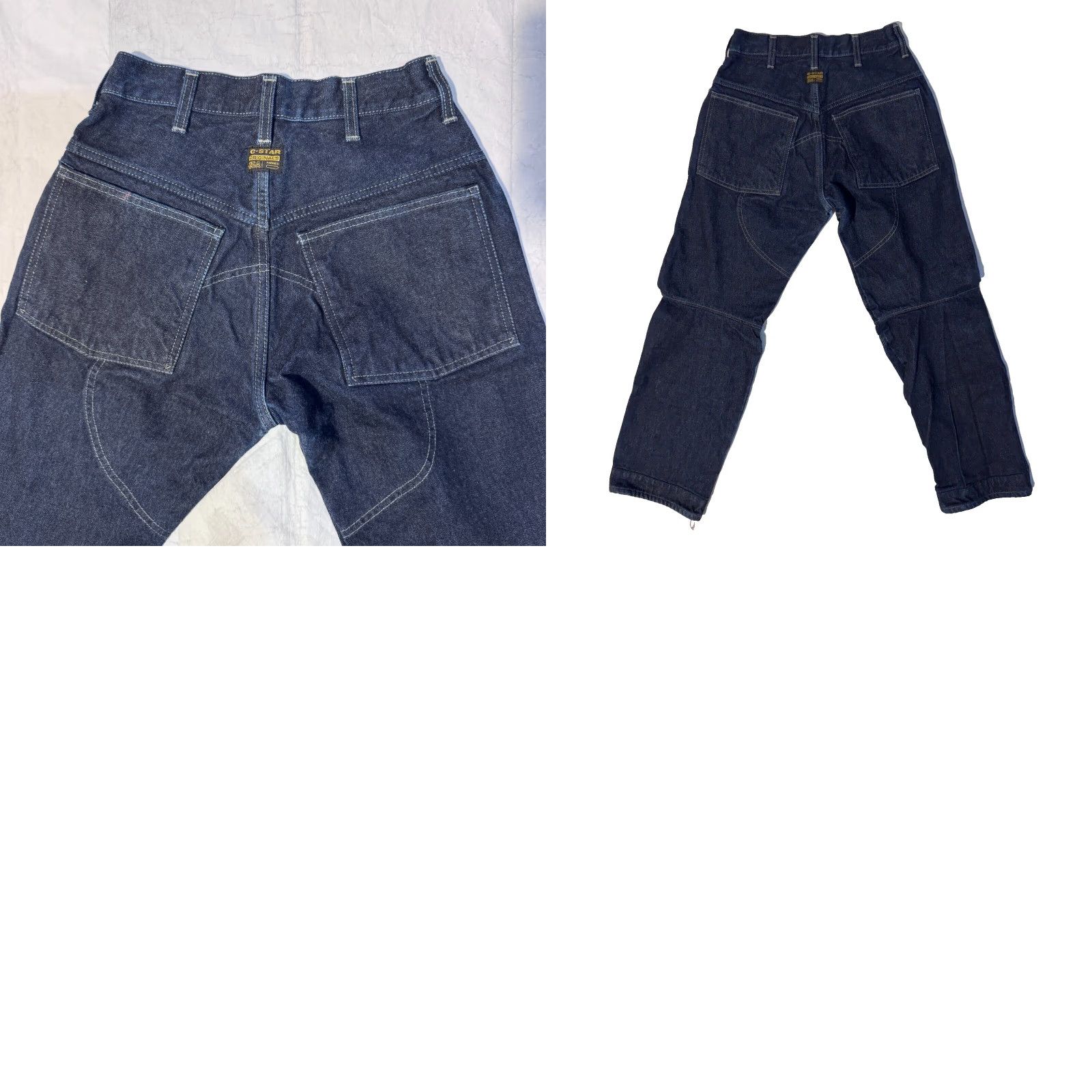G-Star VINTAGE G-Star Raw SHORTCUT ELWOOD Jeans Men 27x30 Blue Cotton Denim 3D Workwear Straight Inseam 30 Mid-Rise Classic Regular Jeans Mens Size US 27 - 8 Thumbnail