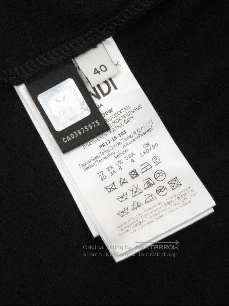 Fendi Fendi Black Grid Patchwork Dress Size XS / US 0-2 / IT 36-38 - 7 Thumbnail