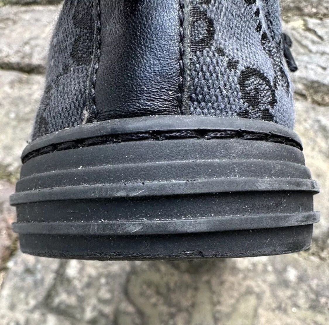 Gucci ✨Gucci GG✨(426187) Women’s Black Canvas/Leather Sneakers Size US 7.5 / IT 37.5 - 12 Thumbnail