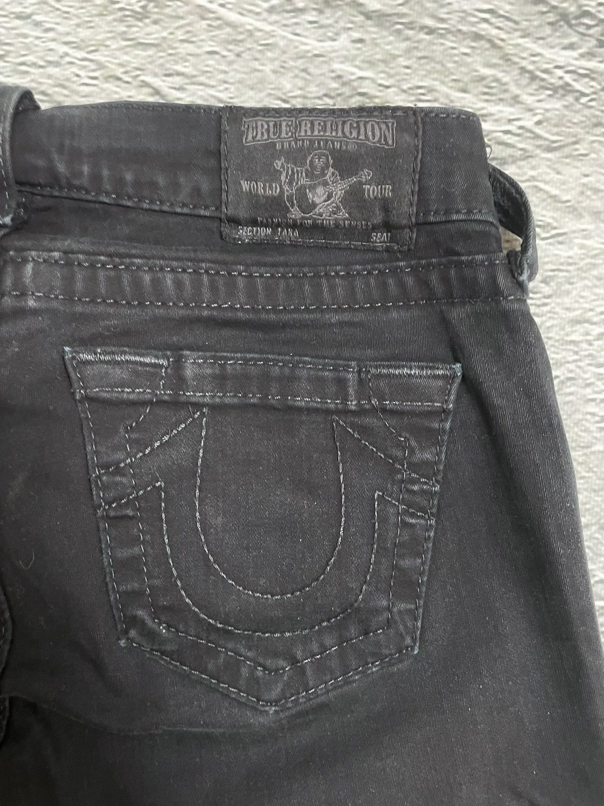 True Religion True Religion jeans biker black vintage Y2K slim skinny Size 26" / US 2 / IT 38 - 7 Thumbnail