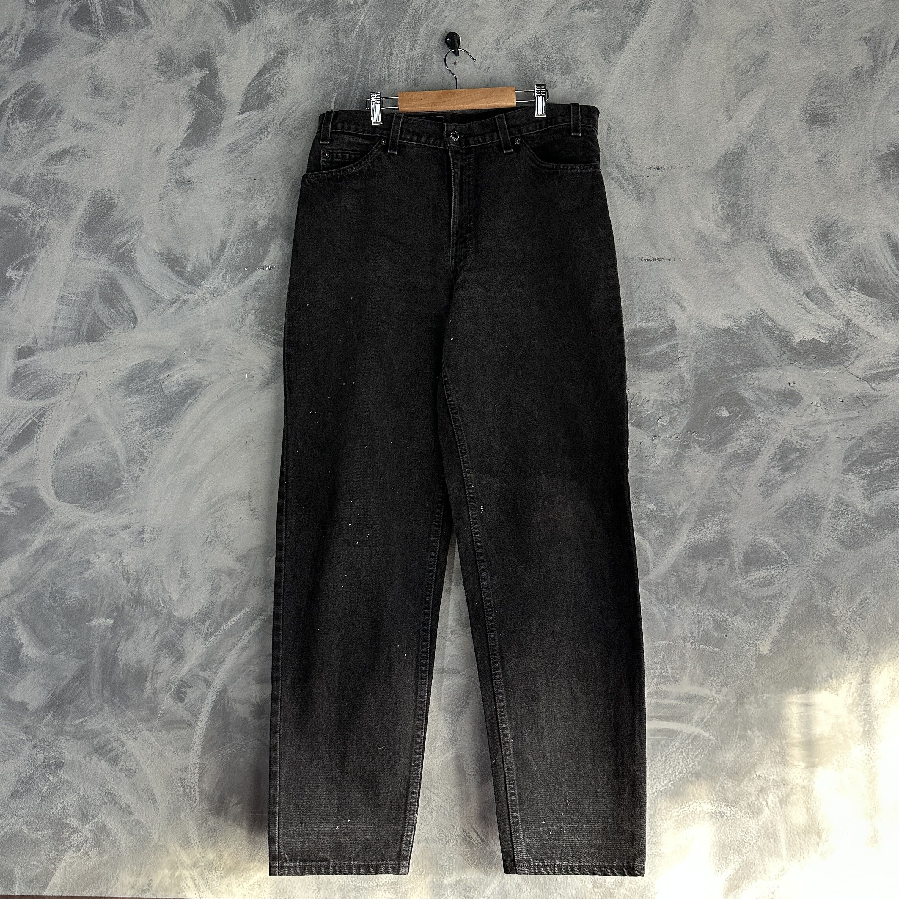 Levi's VTG Levis 560 Jeans Mens 34x32 Black Loose Tapered USA Size US 34 / EU 50 - 2 Thumbnail