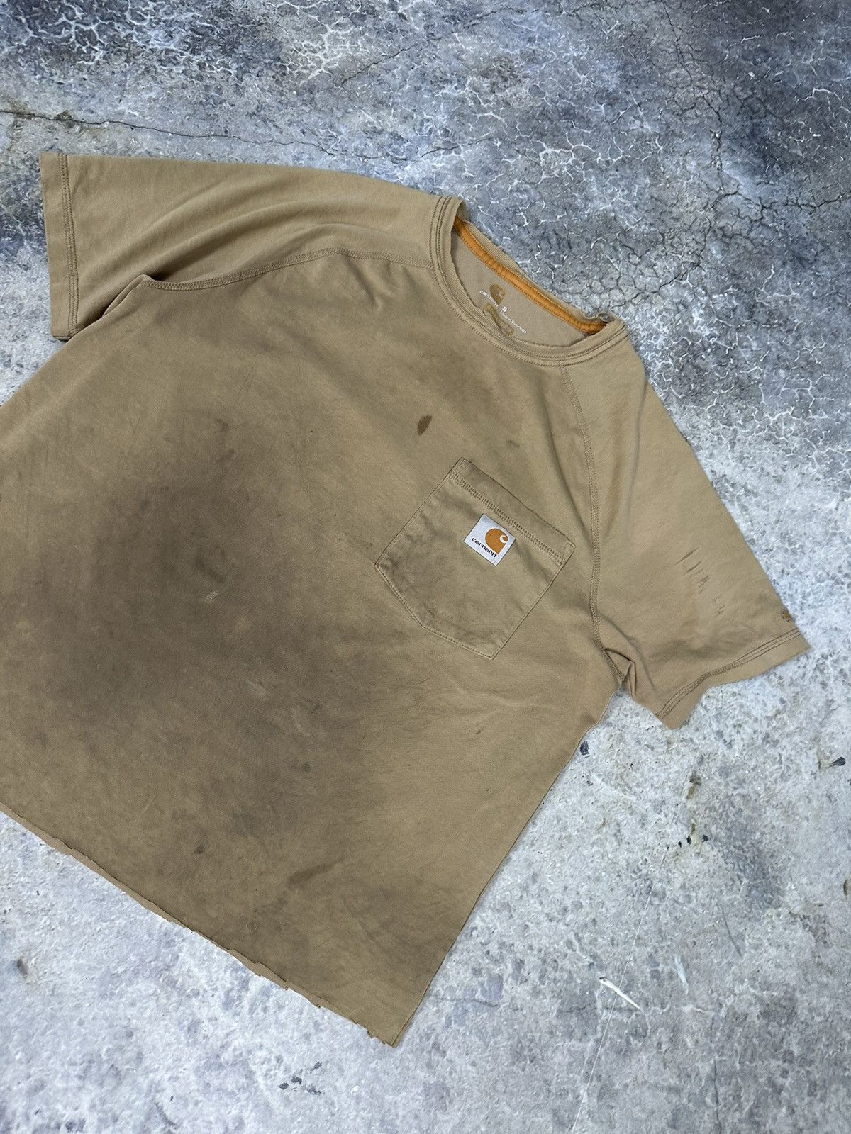 Carhartt × Vintage Vintage Distressed Carhartt Tight Tee Size US S / EU 44-46 / 1 - 3 Thumbnail
