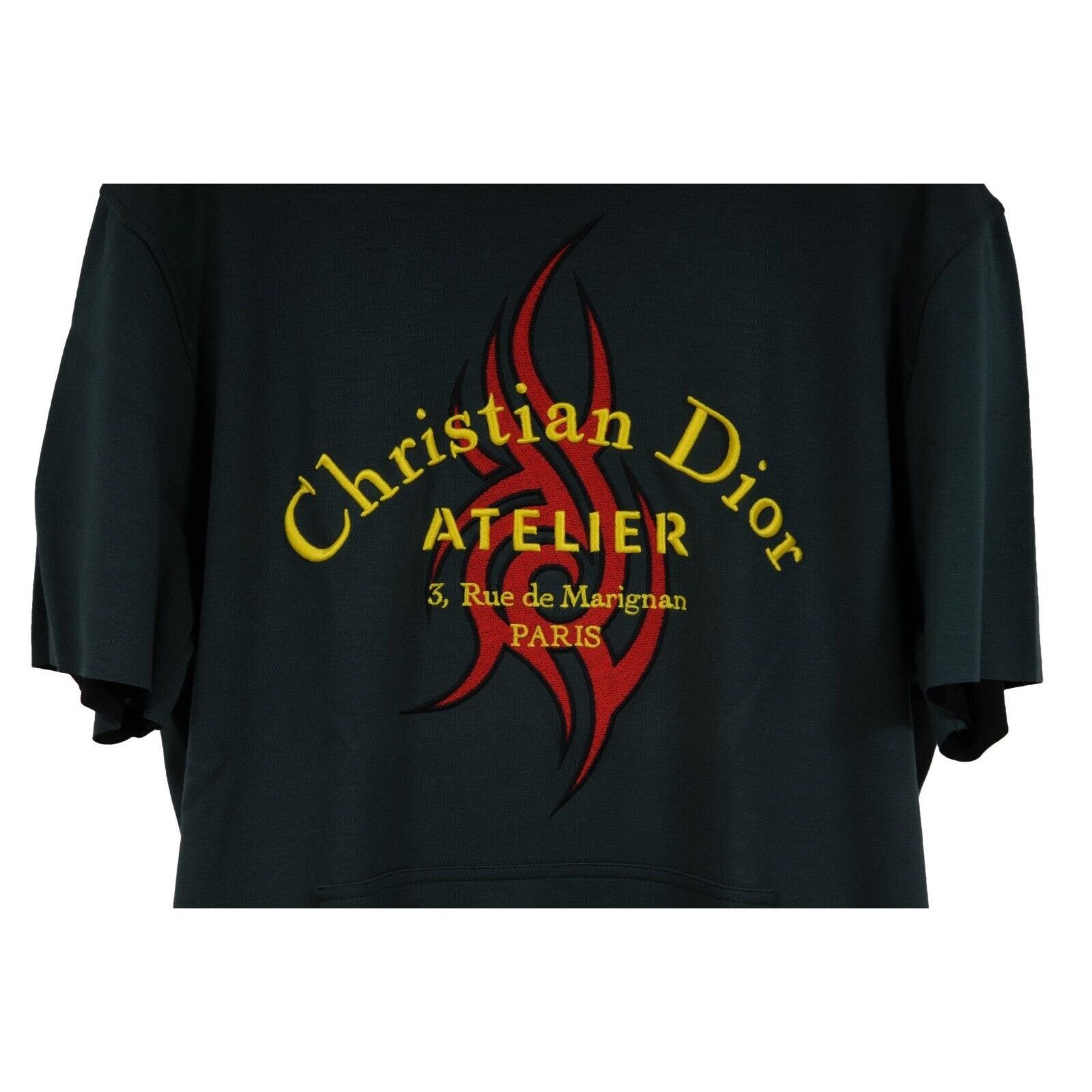 Dior Logo Tribal Short Sleeve Sweatshirt Green Size US M / EU 48-50 / 2 - 3 Thumbnail