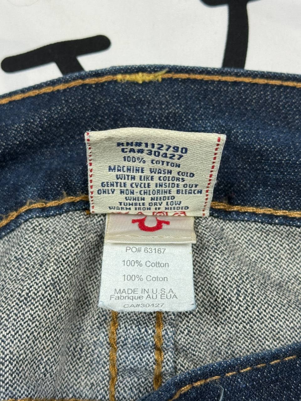 True Religion Vintage True Religion Denim Straight Jeans Leather Flap Size US 34 / EU 50 - 12 Thumbnail