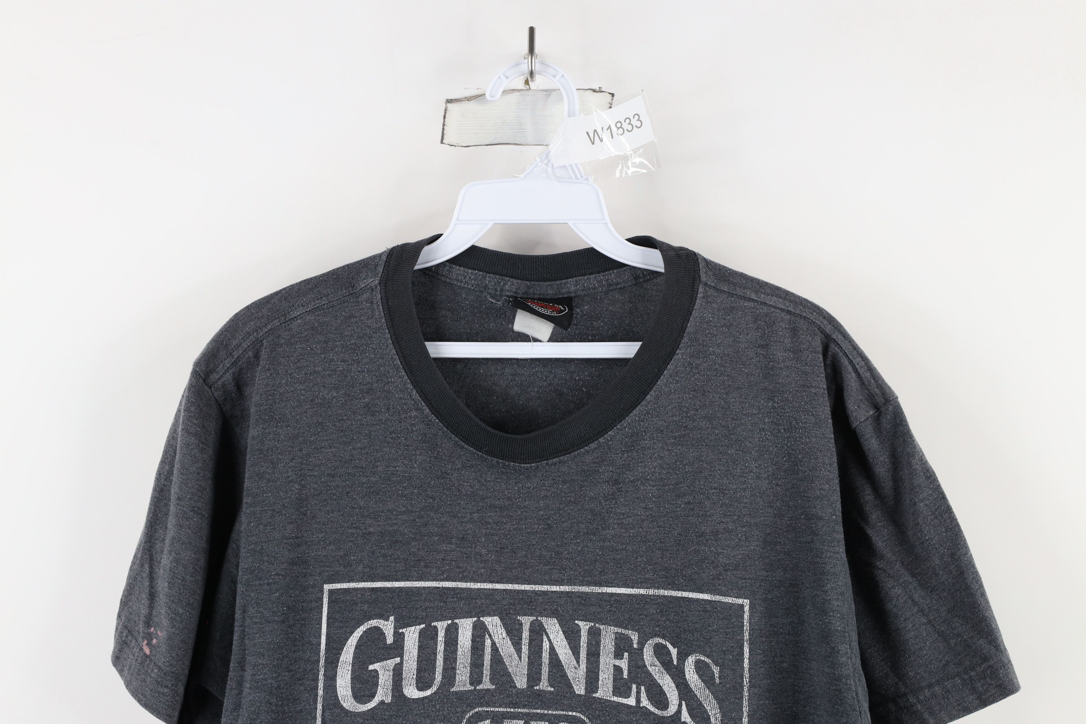 Vintage Vintage Guinness Beer Spell Out Short Sleeve T-Shirt Gray Size US L / EU 52-54 / 3 - 2 Thumbnail