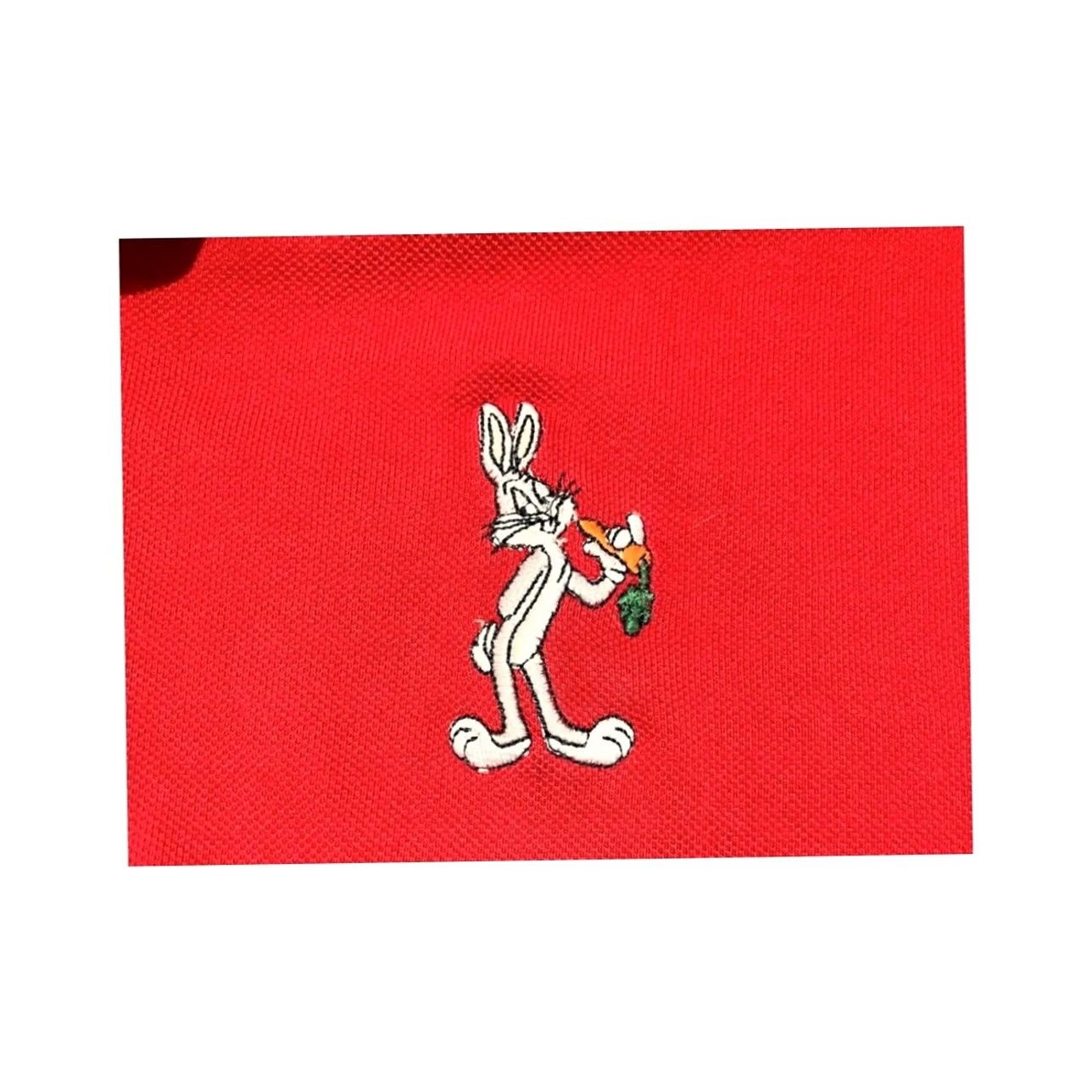 Vintage VINTAGE Bugs Bunny Embroidered Polo Shirt Red Warner Bros Studio Store Men M Shirt Size US M / EU 48-50 / 2 - 8 Thumbnail