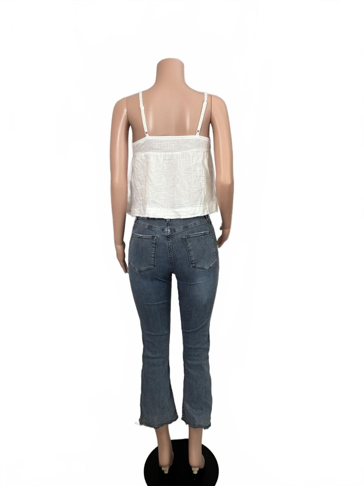 Other Dear John Cropped Flared Denim Jeans 27 Size 30" / US 8 / IT 44 - 4 Thumbnail
