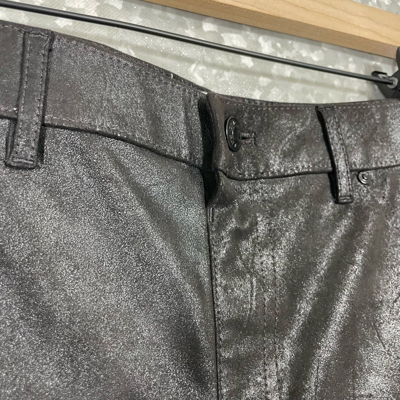 Chicos Chico's Black Faux Suede Skinny Leg Pants - Size 0 (Small) Size 30" / US 8 / IT 44 - 4 Thumbnail