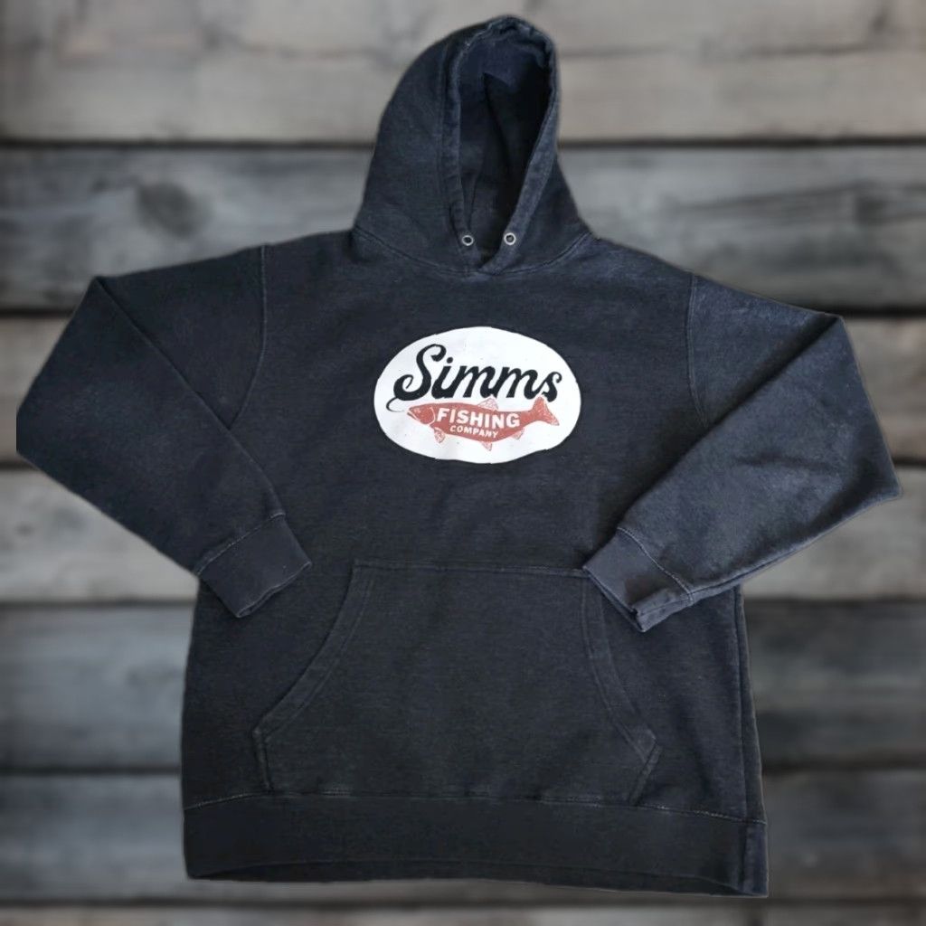 Vintage SIMMS Trout Wander Hoodie Men’s Charcoal Gray Size Small *No Drawstrings* Hiking Mens Size US S / EU 44-46 / 1 - 1 Thumbnail