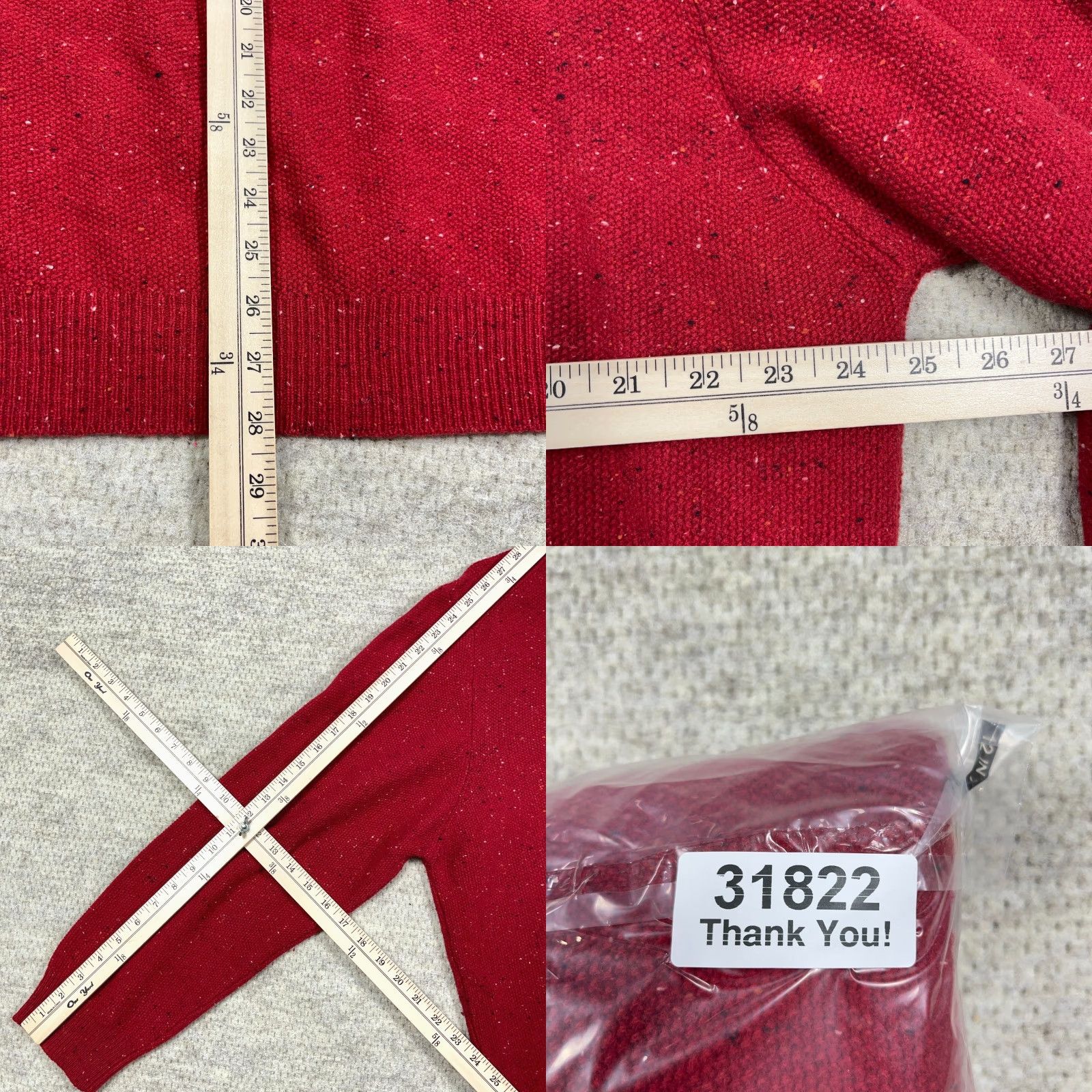 Jos. A. Bank Jos A Bank Sweater Men 2XL Red Wool Pullover 1/4 Zip Mock Neck Knit Solid Classic Men Size US XXL / EU 58 / 5 - 8 Thumbnail