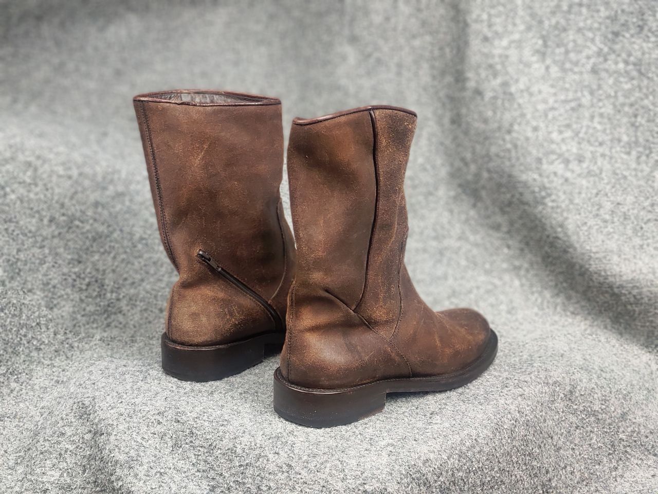 Daniele Alessandrini Alessandrini Vintage Brown Leather Boots Zip Carol Styl Rick Size US 9 / EU 42 - 10 Thumbnail