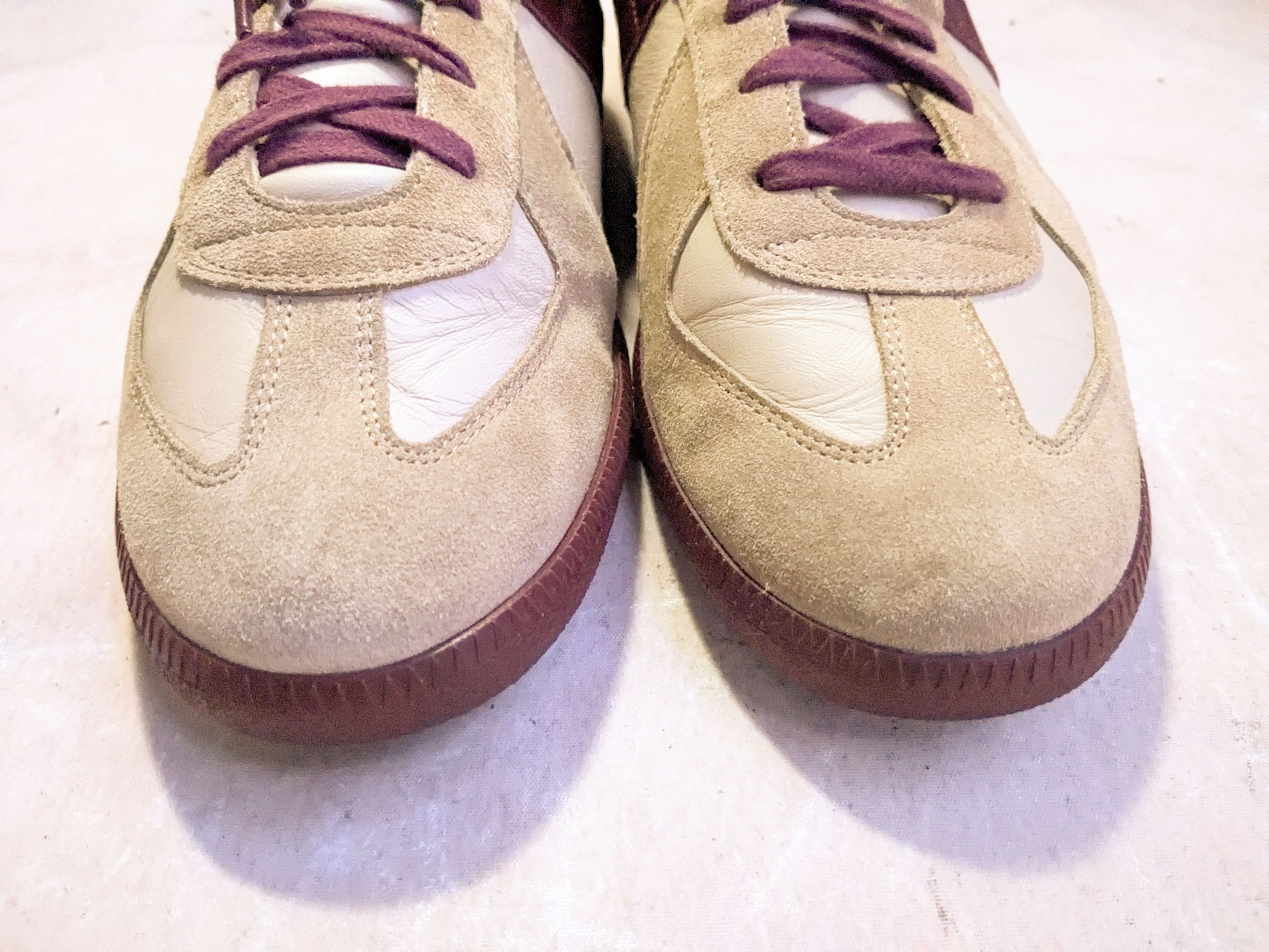 Maison Margiela Maison Margiela Replica GAT Biege Burgundy 12 45 Suede Size US 12 / EU 45 - 4 Thumbnail