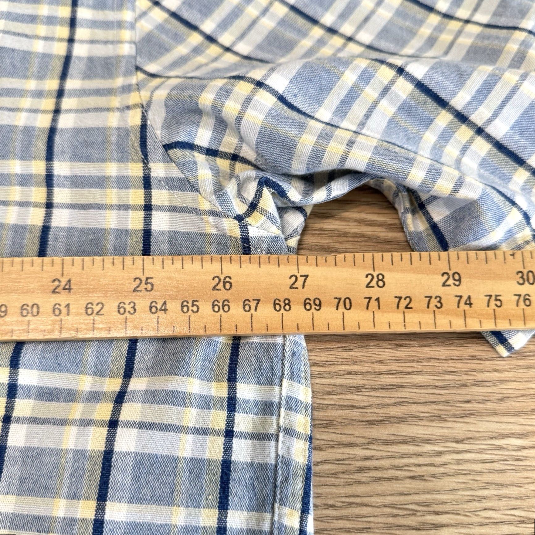 Eddie Bauer VINTAGE Eddie Bauer Shirt Men XL Tall Short Sleeve Blue Plaid Cotton Button-Down Size US XL / EU 56 / 4 - 6 Thumbnail