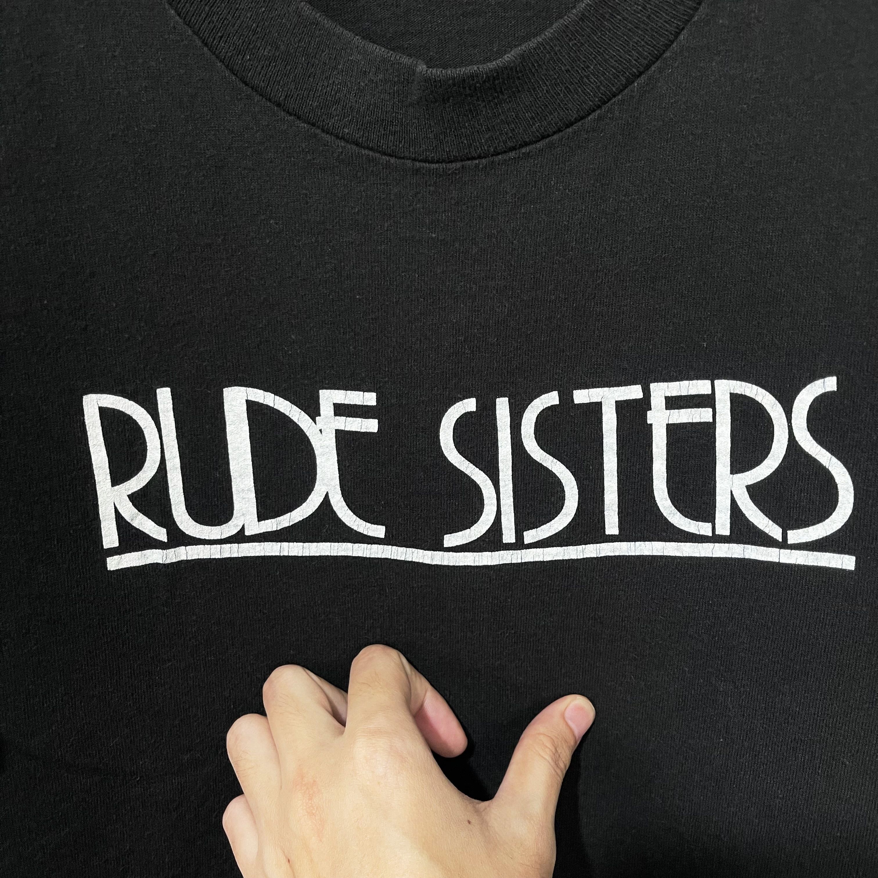 Vintage Vintage 90s Rude Sisters T-Shirt Size US L / EU 52-54 / 3 - 2 Thumbnail