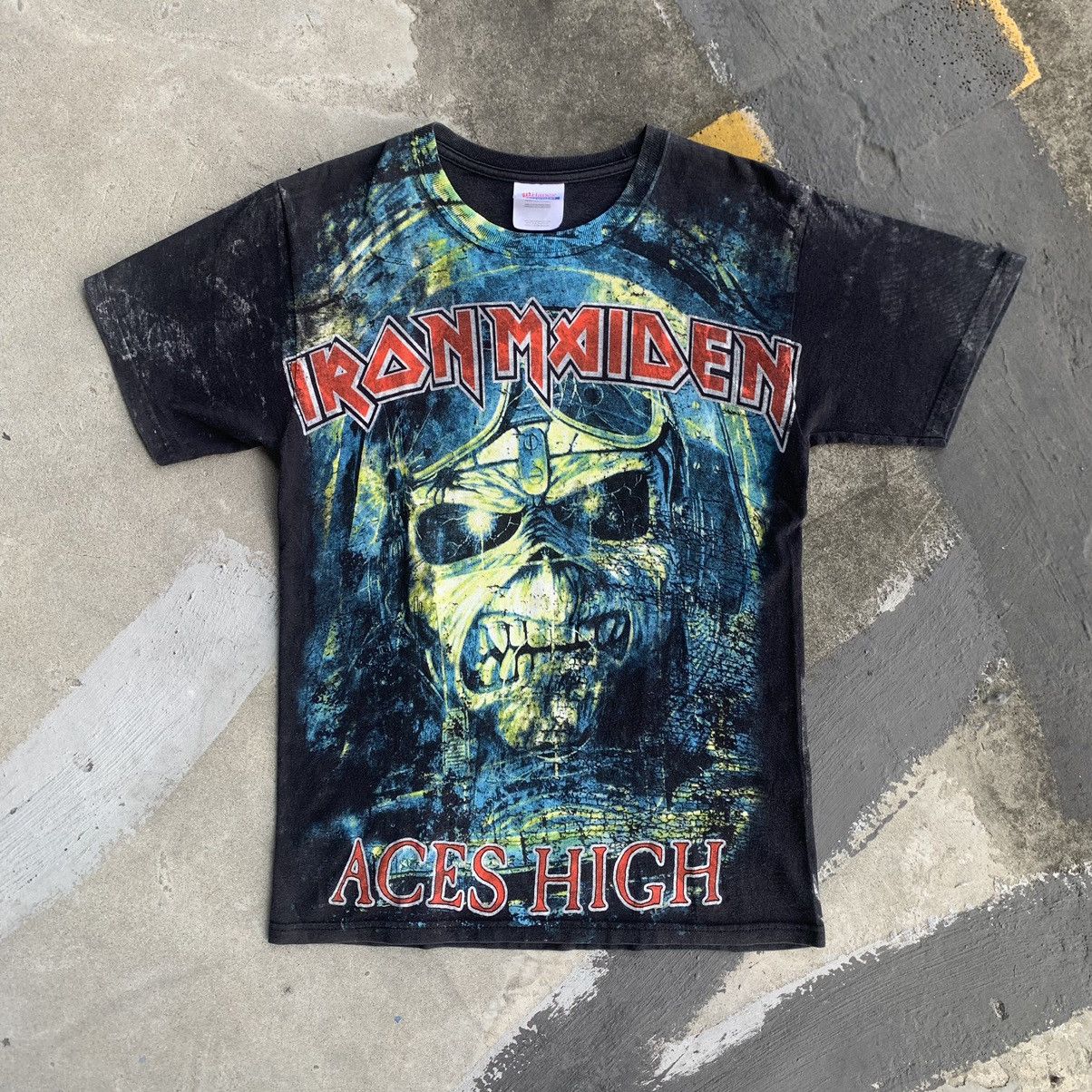 Iron Maiden × Vintage Vintage y2k Iron Maiden Aces High Band Tshirt Size US S / EU 44-46 / 1 - 1 Thumbnail
