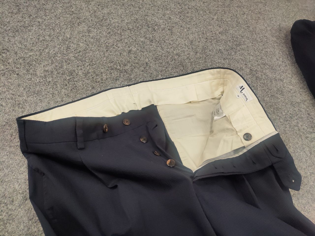 Doppiaa Doppiaa Italy Design navy color AAbibo Suit Blazer Pants Size 50R - 22 Thumbnail