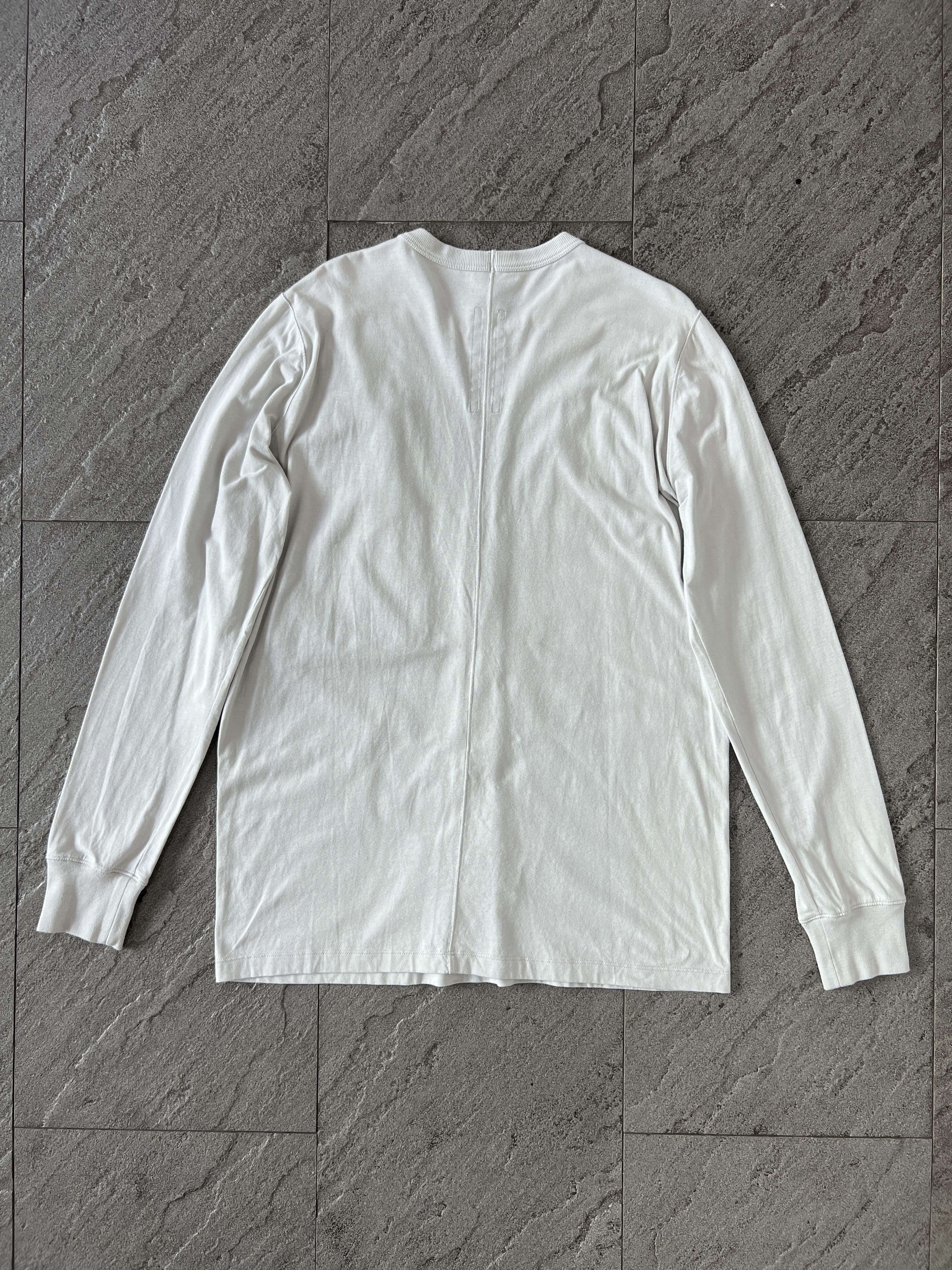 Rick Owens Rick Owens Zip Pocket LS Tee Milk White Medium Size US M / EU 48-50 / 2 - 2 Thumbnail