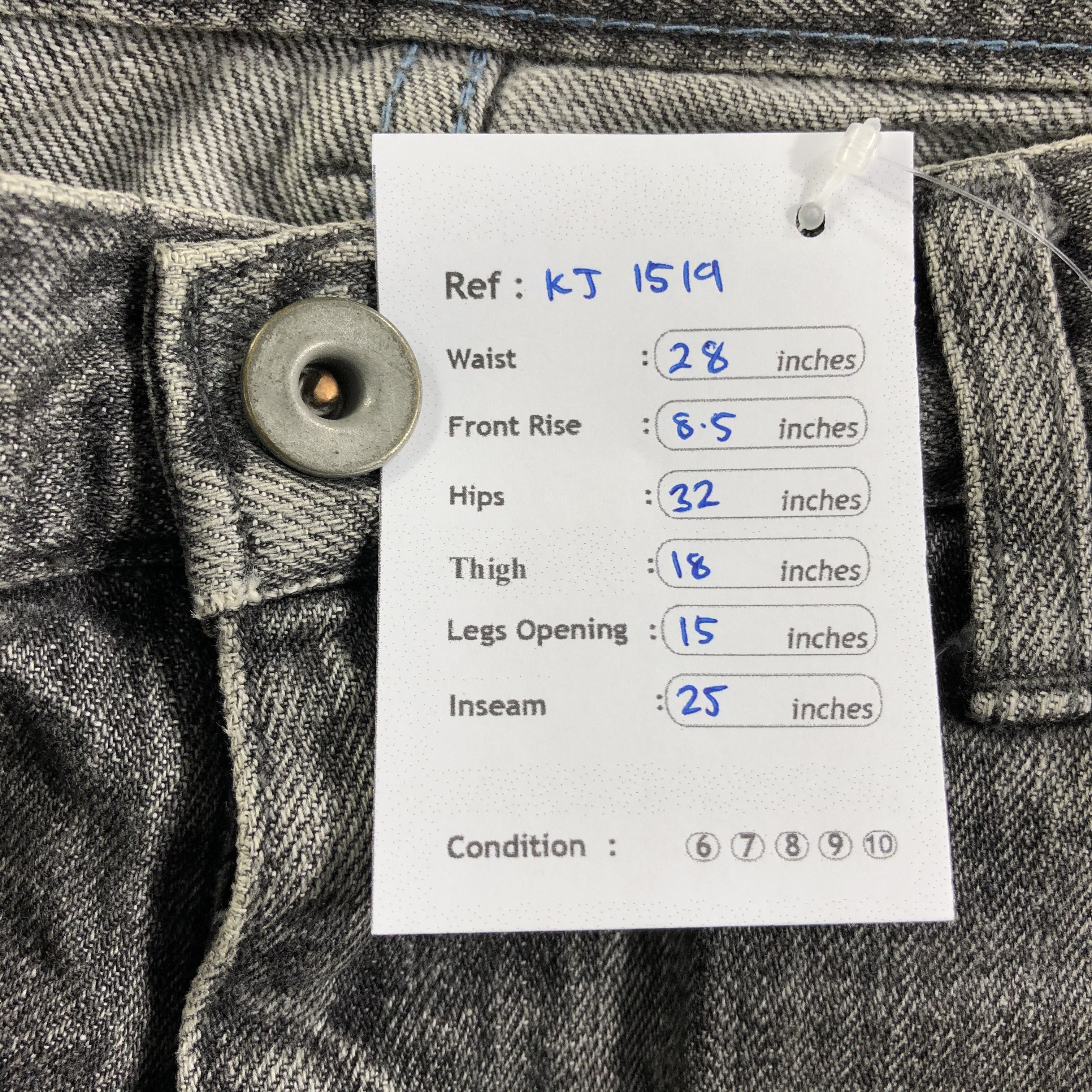 Japanese Brand Japanese Brand Vert Dense Jeans Cropped Denim KJ1519 Size 28" / US 6 / IT 42 - 10 Thumbnail